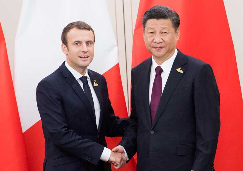 The French and Chinese leaders called for trade reform