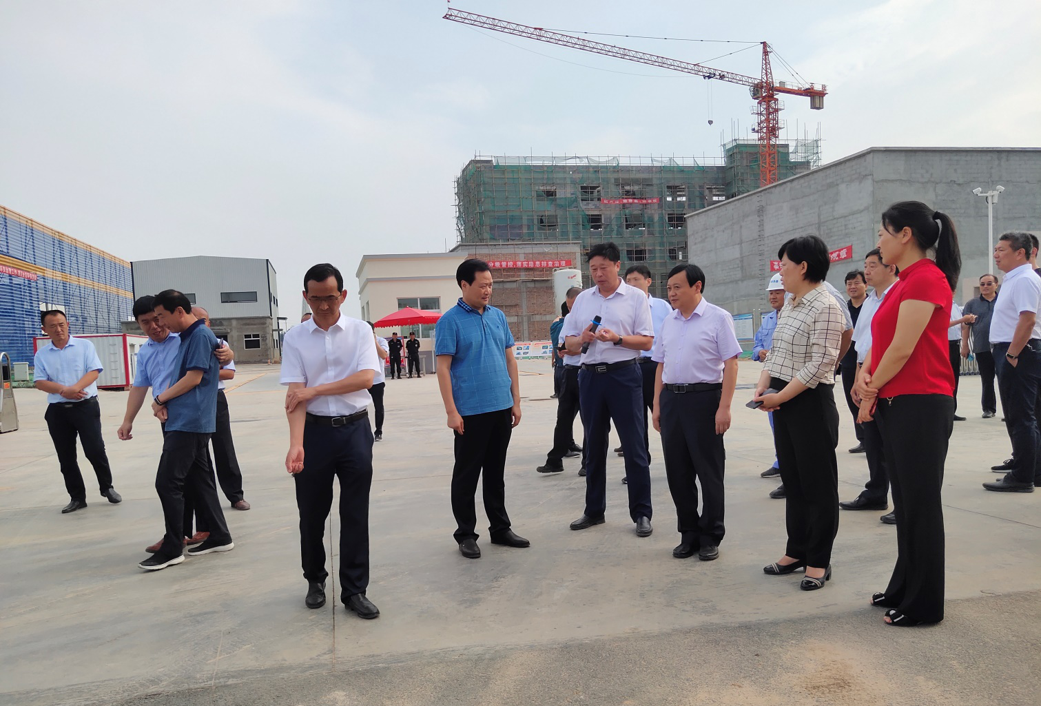 Leaders from Puyang City and County Come to Henan Hosn Biologic Materials Co., Ltd.